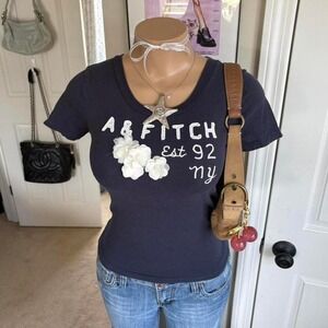 Y2K 2000s Abercrombie & Fitch spellout Baby Tee